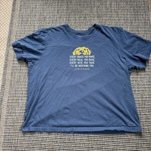 Life Is Good Blue “I’ll be Watching You” Dog T-shirt